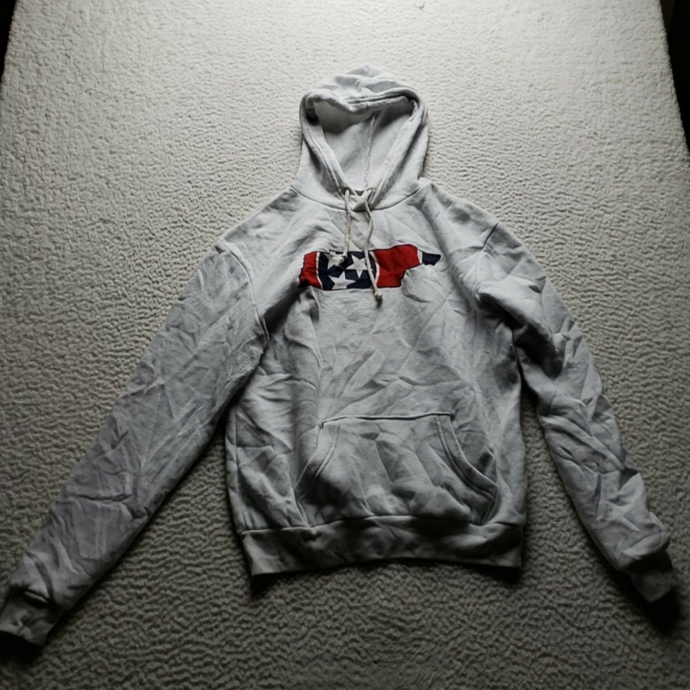 Where I'm From Hoodie Mens Small Gray Fleece Pullover Tennessee Flag Graphic